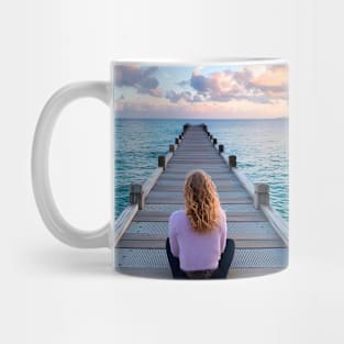 Meditating woman Mug